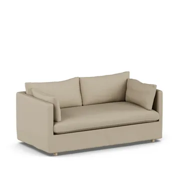 Linnevik sofa - Same Sand 6672-hvidolieret eg, 2-pers., med skørt - 1898