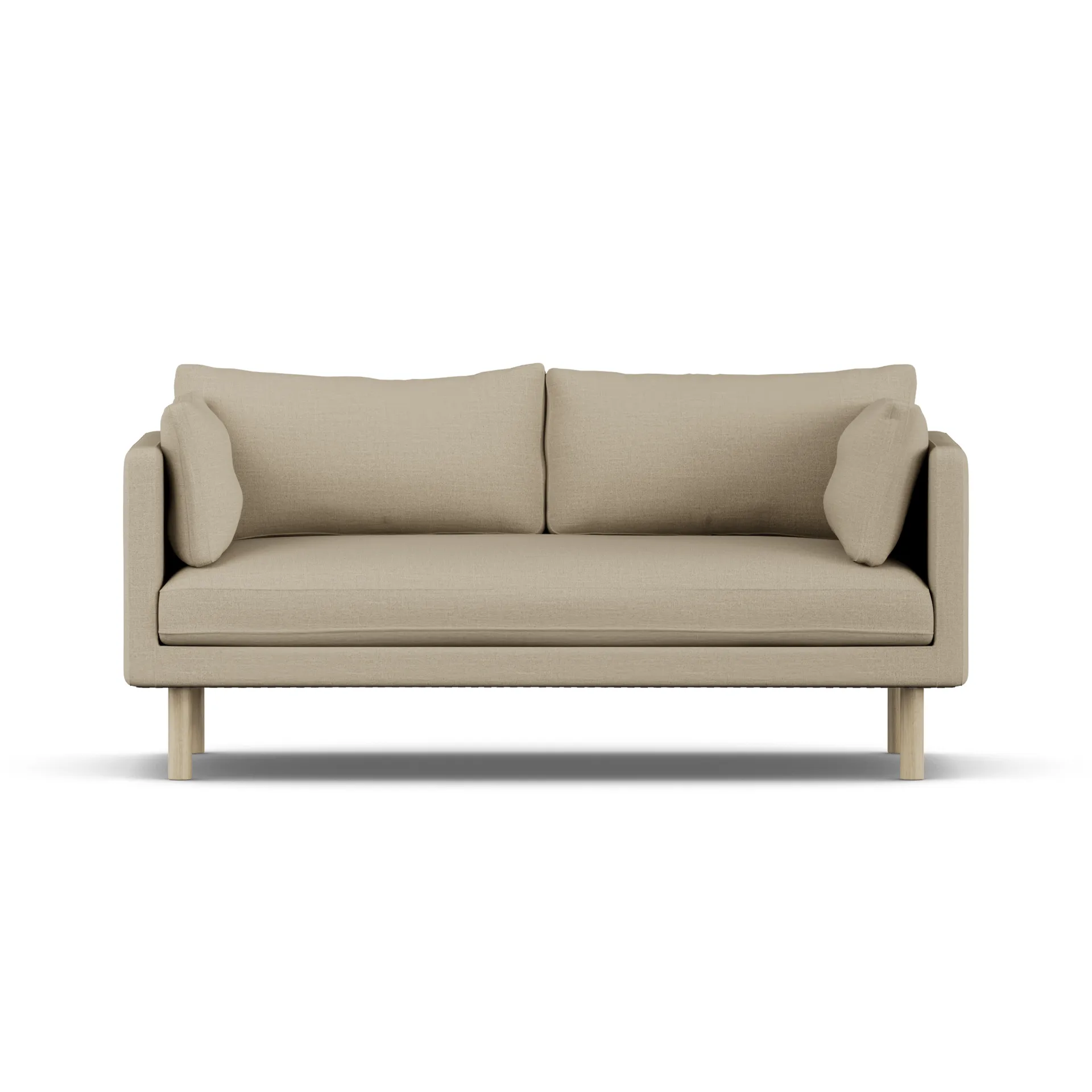 Linnevik sofa, Same Sand 6672-hvidolieret eg, 2-pers., uden skørt 1898
