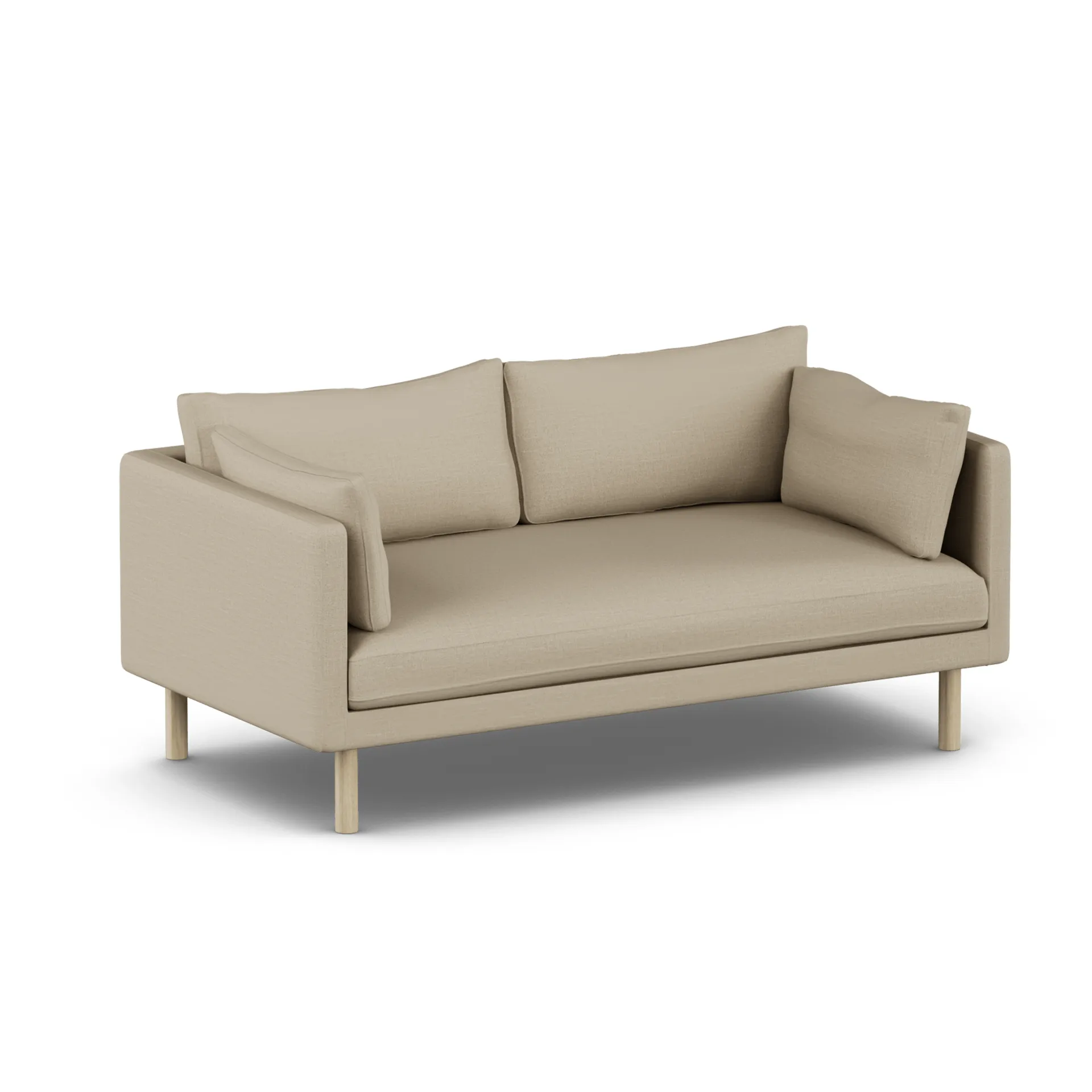 Linnevik sofa, Same Sand 6672-hvidolieret eg, 2-pers., uden skørt 1898