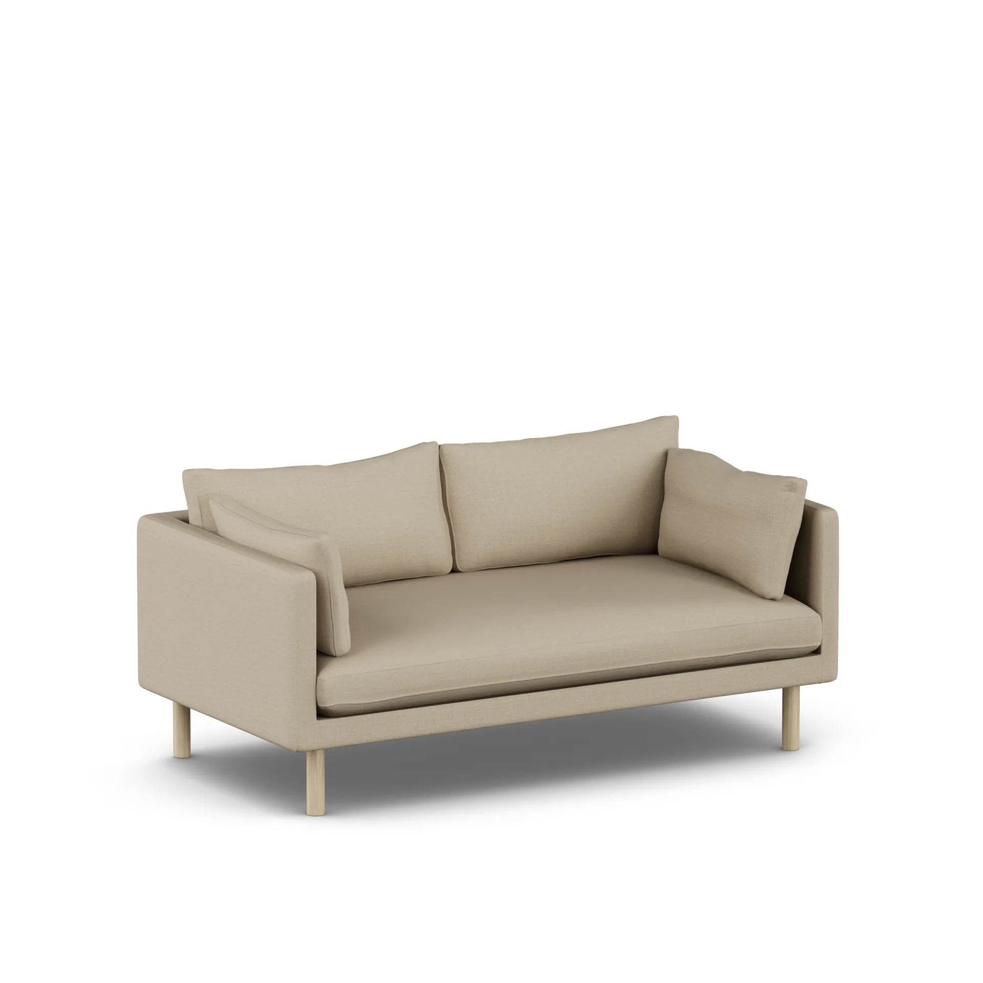 Linnevik sofa, Same Sand 6672-hvidolieret eg, 2-pers. 1898