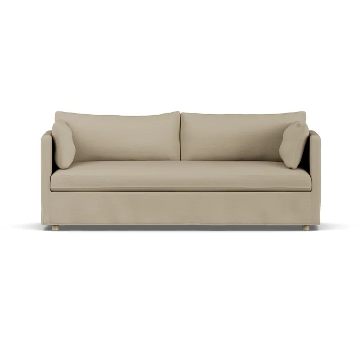 Linnevik sofa - Same Sand 6672-hvidolieret eg, 3-pers., med skørt - 1898