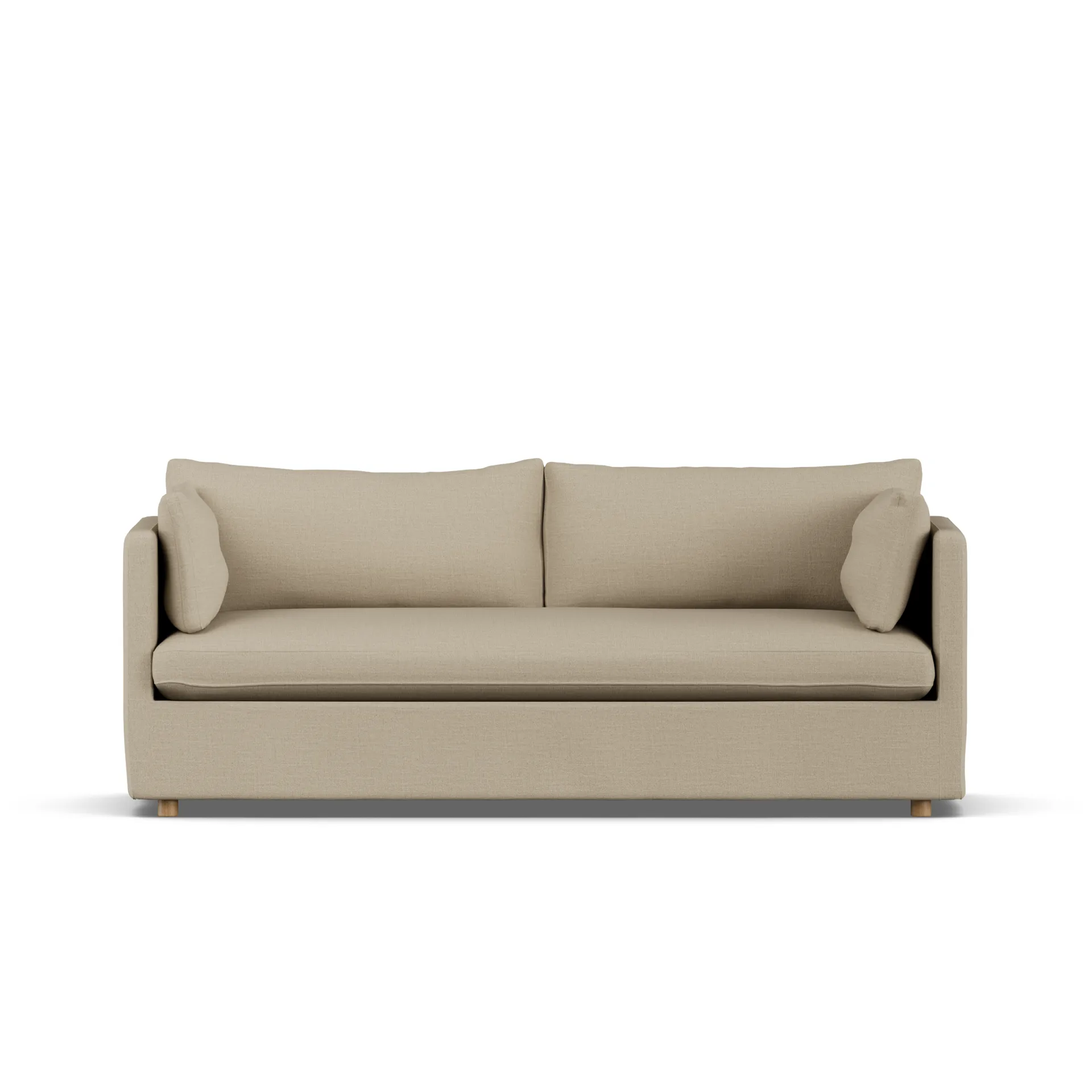 Linnevik sofa, Same Sand 6672-hvidolieret eg, 3-pers., med skørt 1898