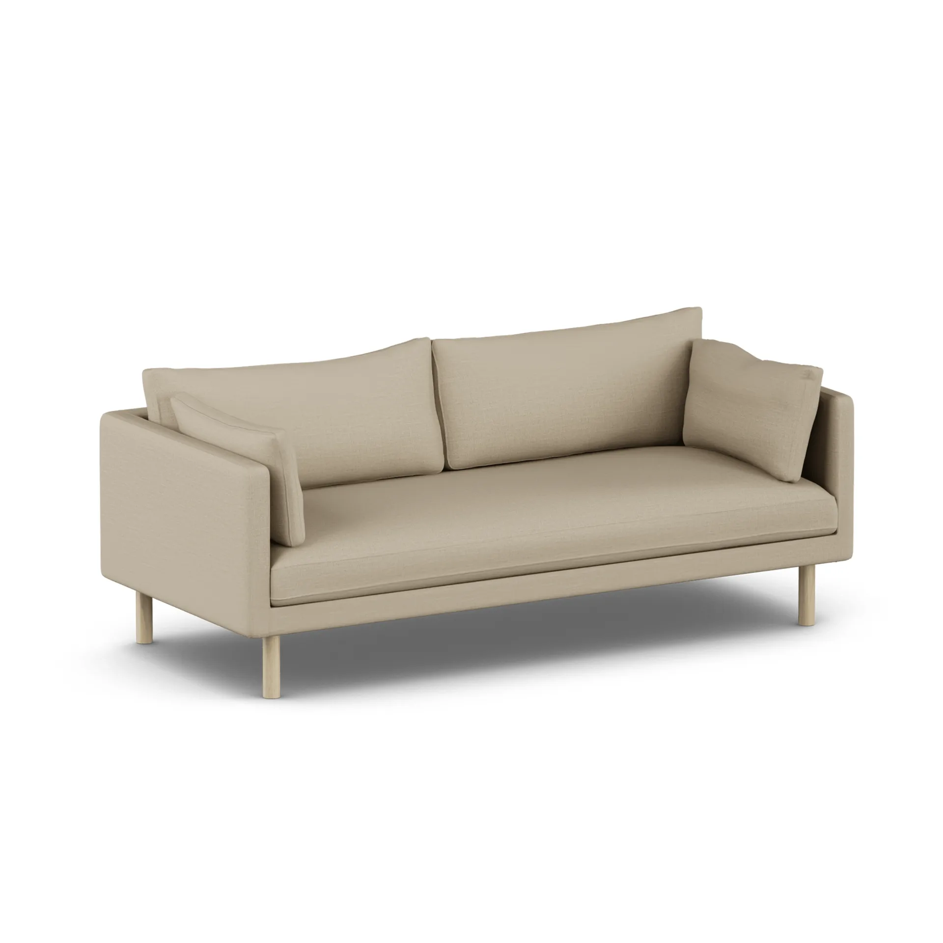 Linnevik sofa, Same Sand 6672-hvidolieret eg, 3-pers., uden skørt 1898