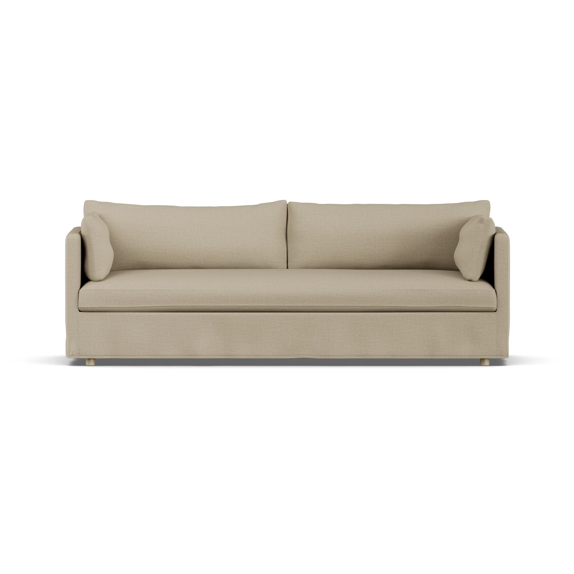 Linnevik sofa, Same Sand 6672-hvidolieret eg, 4-pers., med skørt 1898