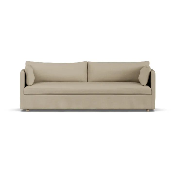Linnevik sofa - Same Sand 6672-hvidolieret eg, 4-pers., med skørt - 1898