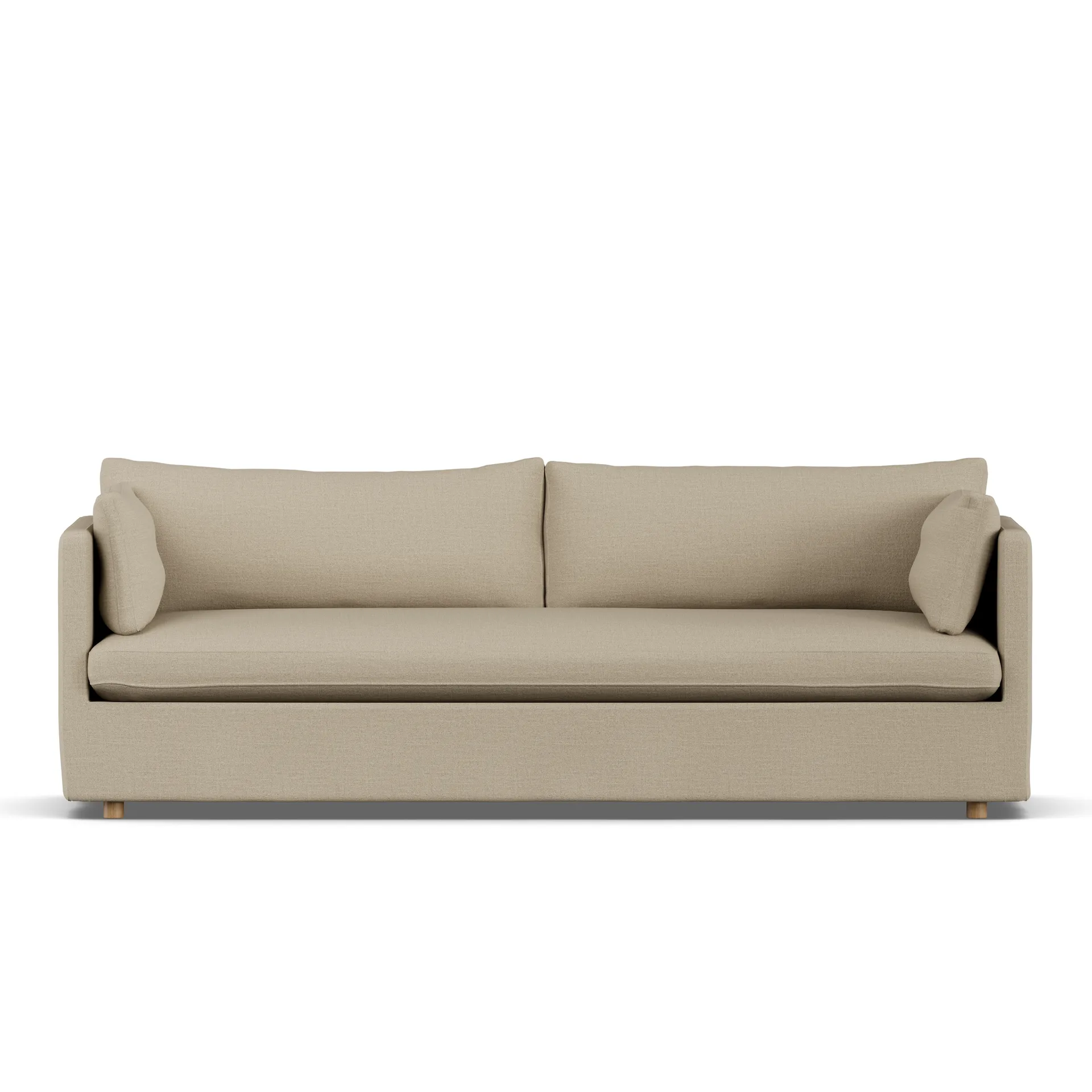 Linnevik sofa, Same Sand 6672-hvidolieret eg, 4-pers., med skørt 1898