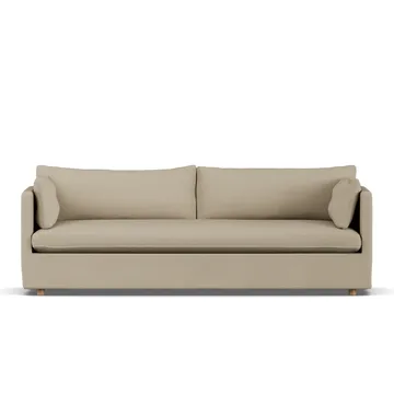 Linnevik sofa - Same Sand 6672-hvidolieret eg, 4-pers., med skørt - 1898