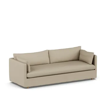 Linnevik sofa - Same Sand 6672-hvidolieret eg, 4-pers., med skørt - 1898