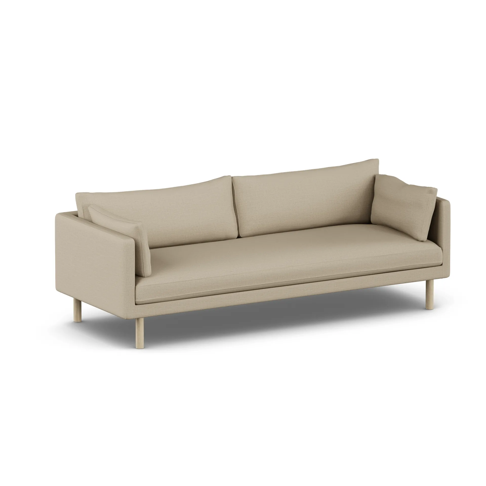Linnevik sofa, Same Sand 6672-hvidolieret eg, 4-pers., uden skørt 1898