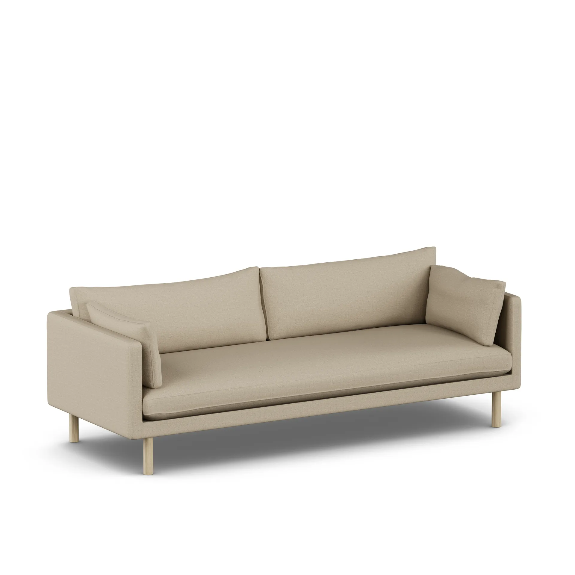 Linnevik sofa, Same Sand 6672-hvidolieret eg, 4-pers. 1898