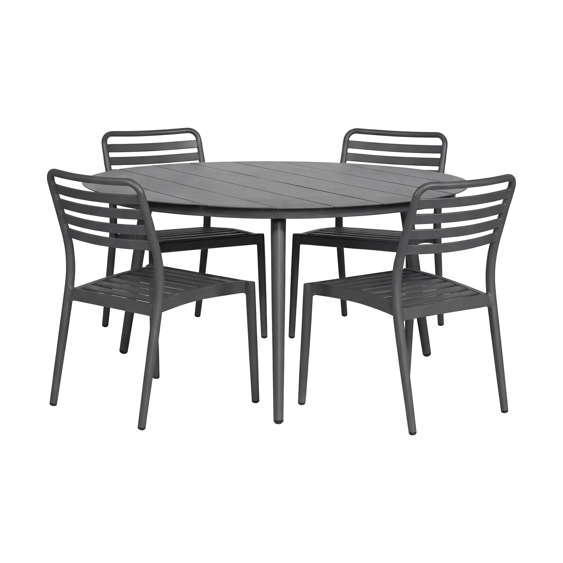 Marsala spisebord Ø140 cm + 4 stk. Messina stol, Anthracite,  1898