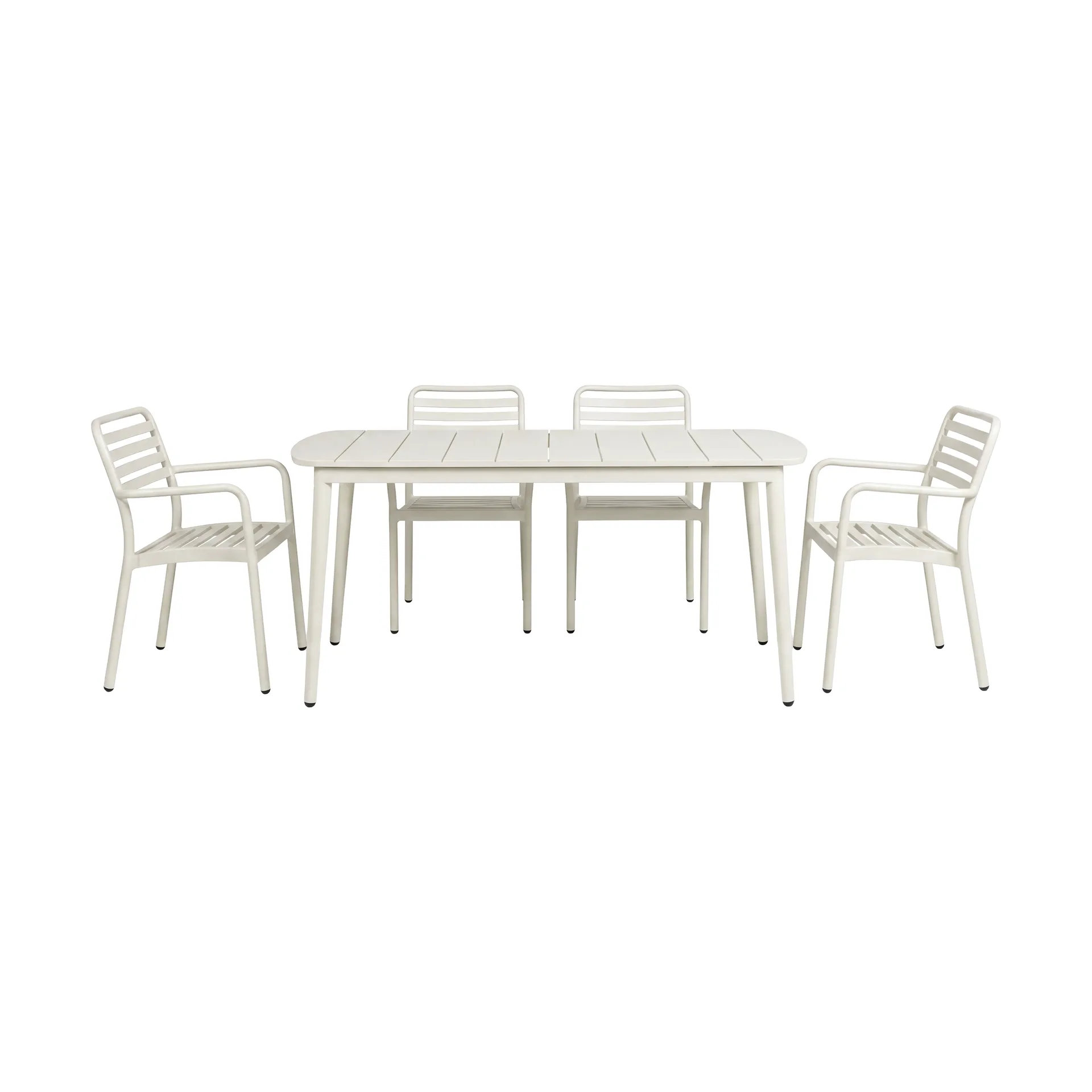 Marsala spisebord 152x90 cm + Messina karmstol 4 stk., Off white,  1898