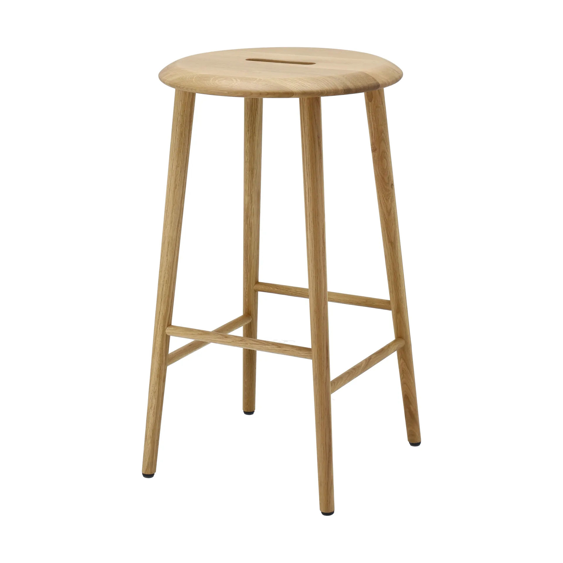 Norrabo rund barstol 65 cm, Naturlakeret eg 1898