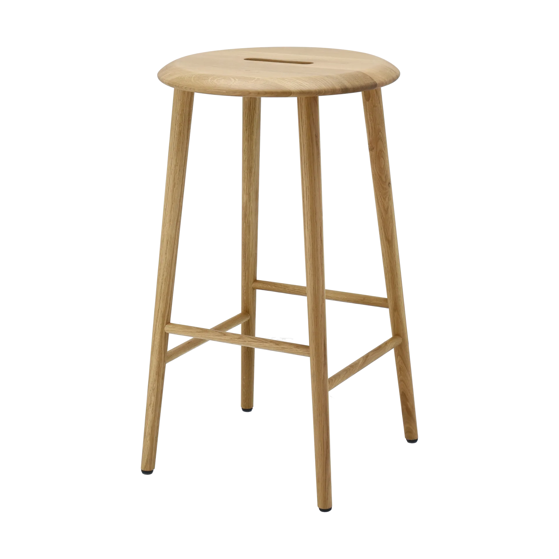 Norrabo rund barstol 65 cm, Naturlakeret eg 1898