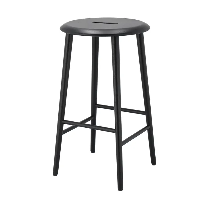 Norrabo rund barstol 65 cm - Sortlakeret eg - 1898