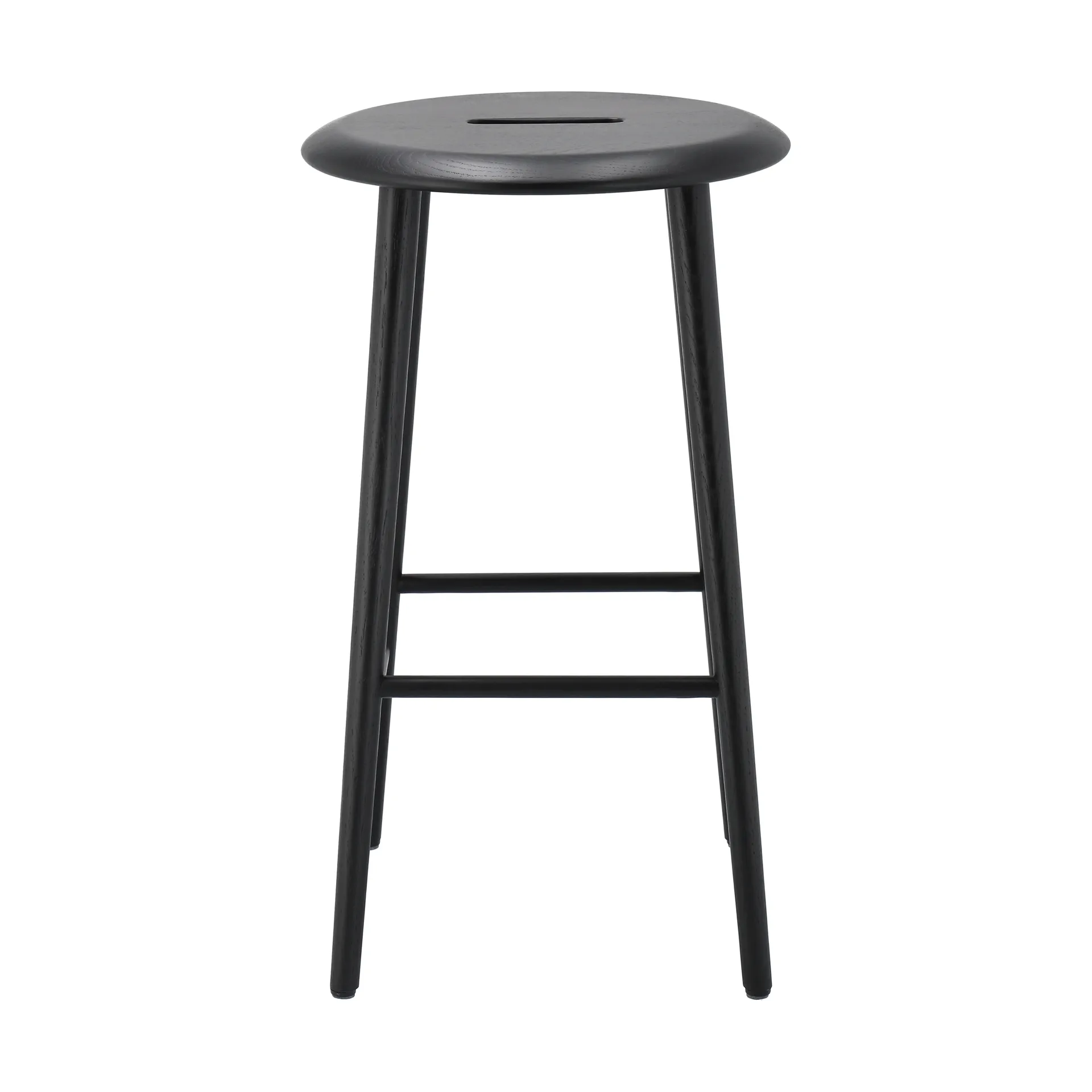 Norrabo rund barstol 65 cm, Sortlakeret eg 1898