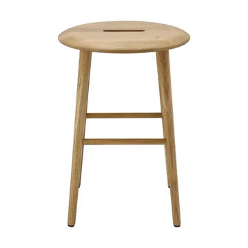 Norrabo rund skammel 53 cm - Naturlakeret eg, Ø38x53 cm - 1898