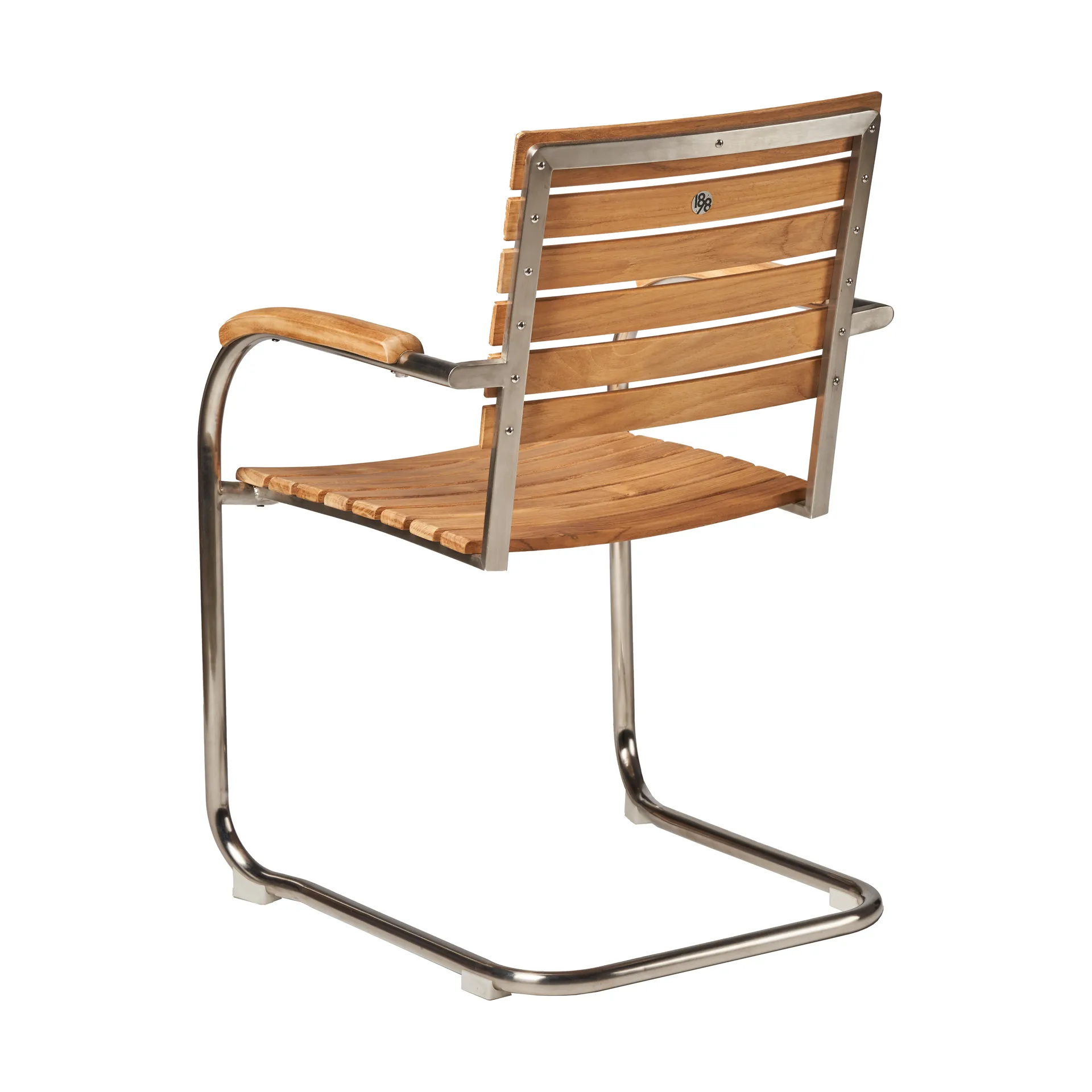Rörvik spisebordsstol, Teak-rustfrit stål 1898