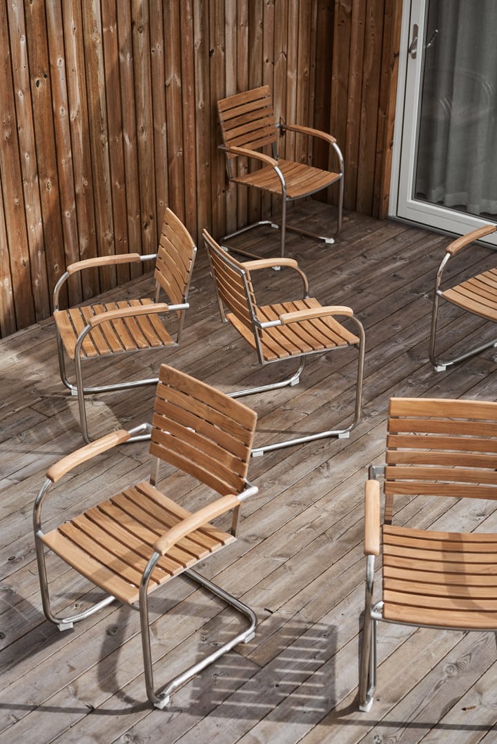 Rörvik spisebordsstol, Teak-rustfrit stål 1898