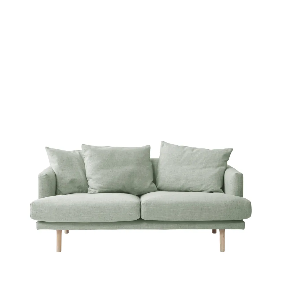 Sjövik 2,5-personers sofa, Bern 0345 green, hvidolierede ben i eg 1898