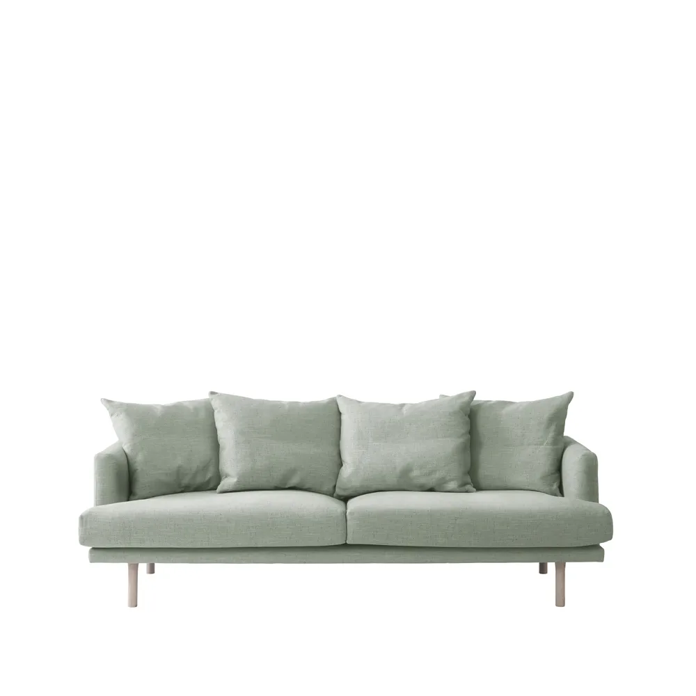 Sjövik 3-personers sofa, Bern 0345 green, hvidolierede ben i eg 1898