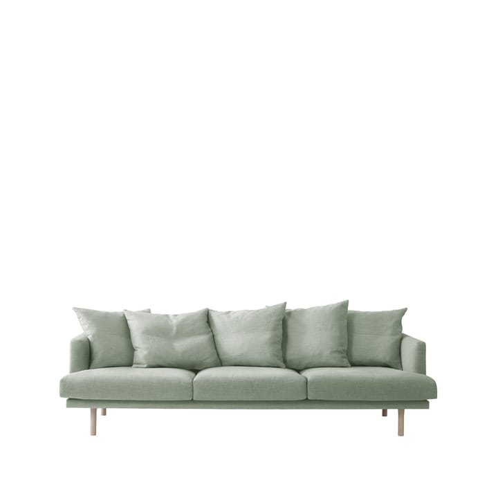 Sjövik 3,5-pers. sofa - Bern 0345 green, hvidolierede ben i eg - 1898
