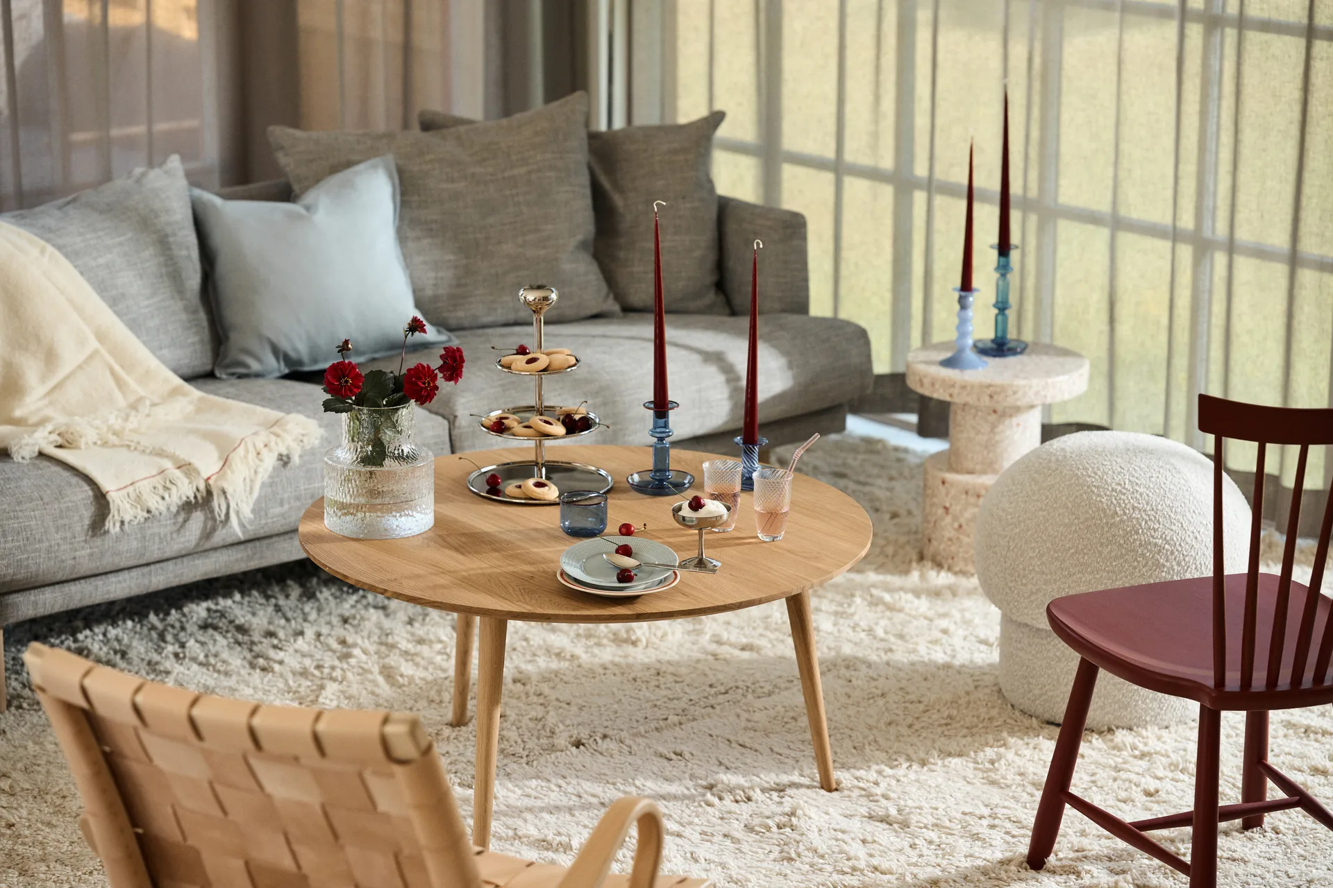 Sjövik sofa, Bern Beige 0341-hvidolieret eg, 3-pers. 1898