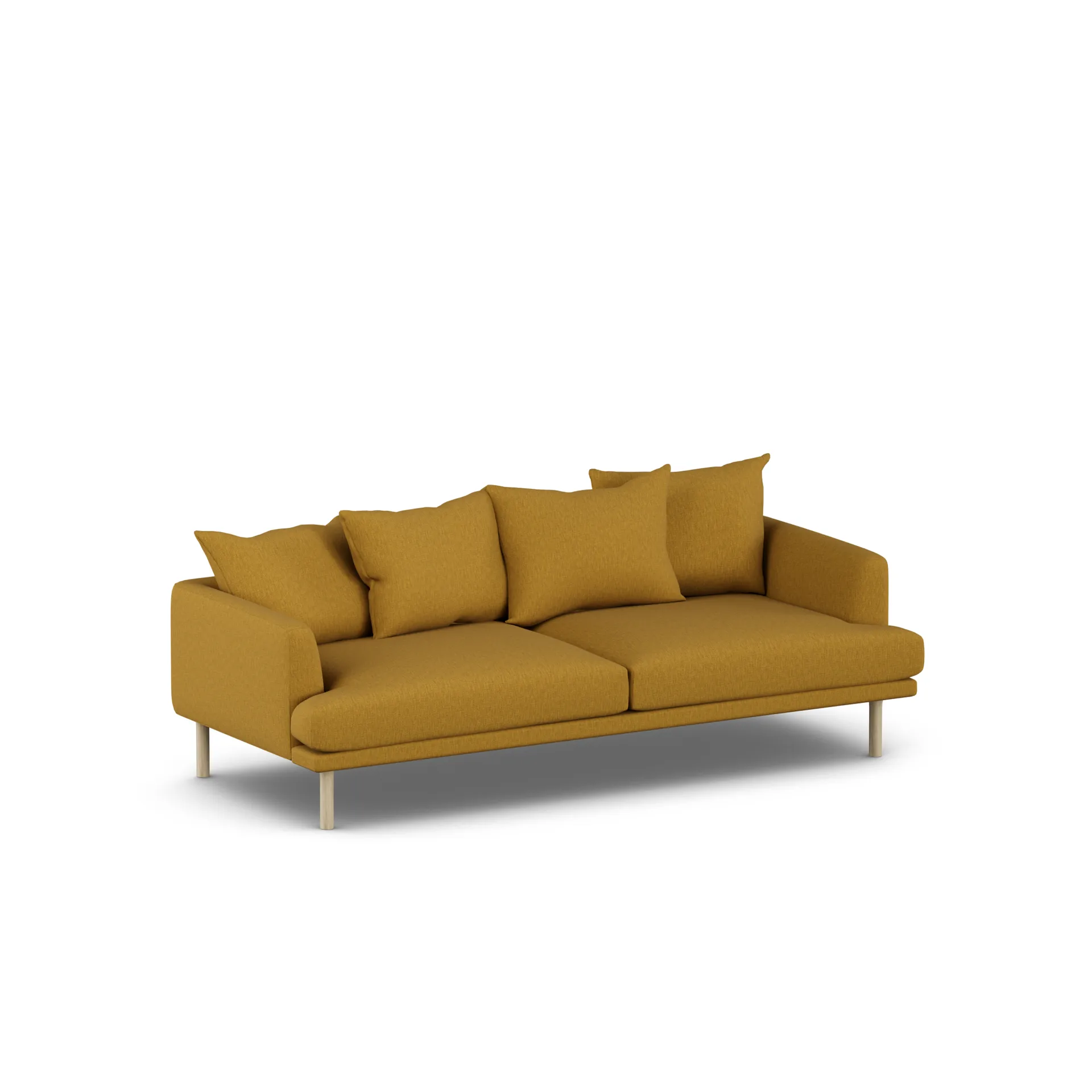 Sjövik sofa, Luiza Mustard 3972-hvidolieret eg, 3-pers. 1898
