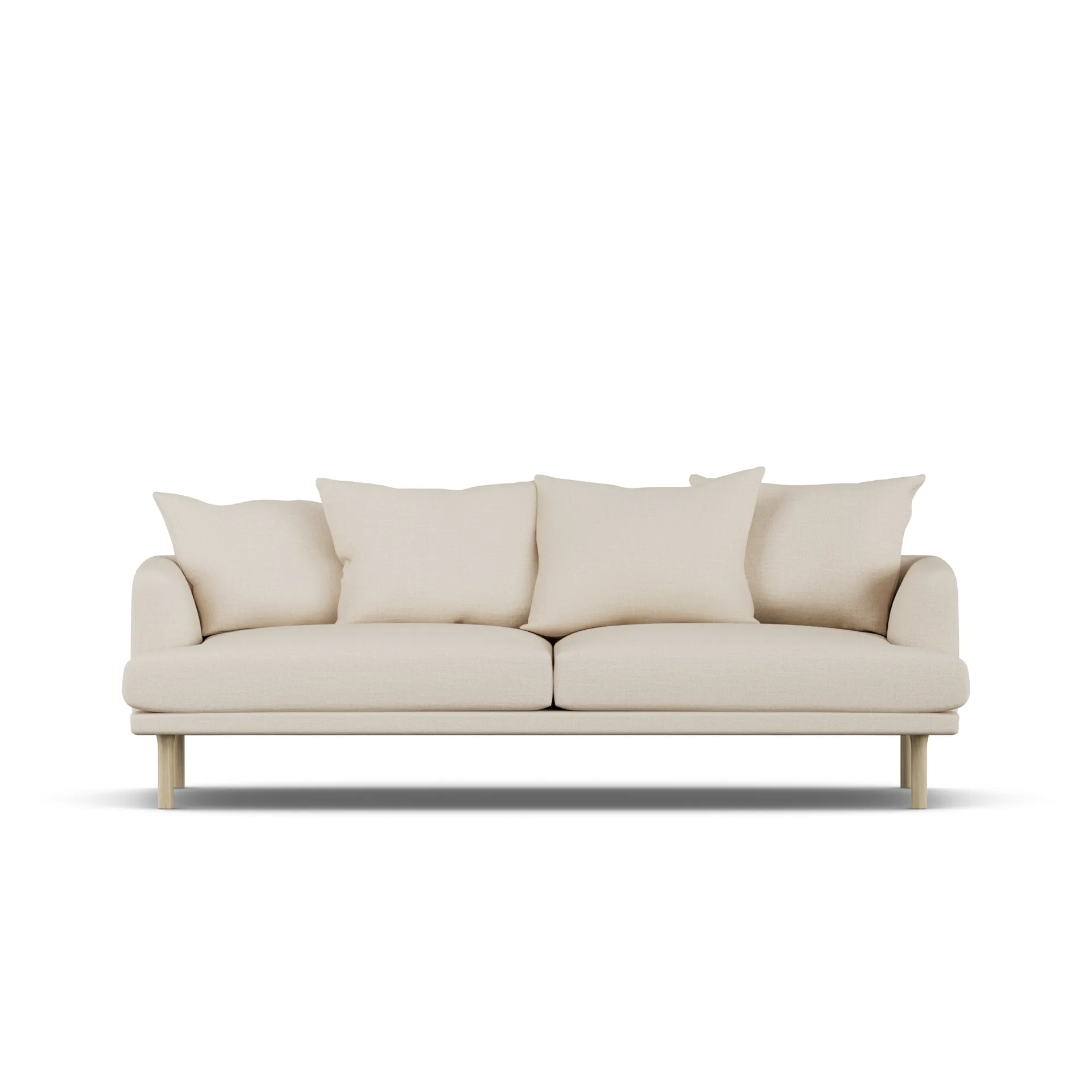 Sjövik sofa, Same Beige 6670-hvidolieret eg, 3-pers. 1898