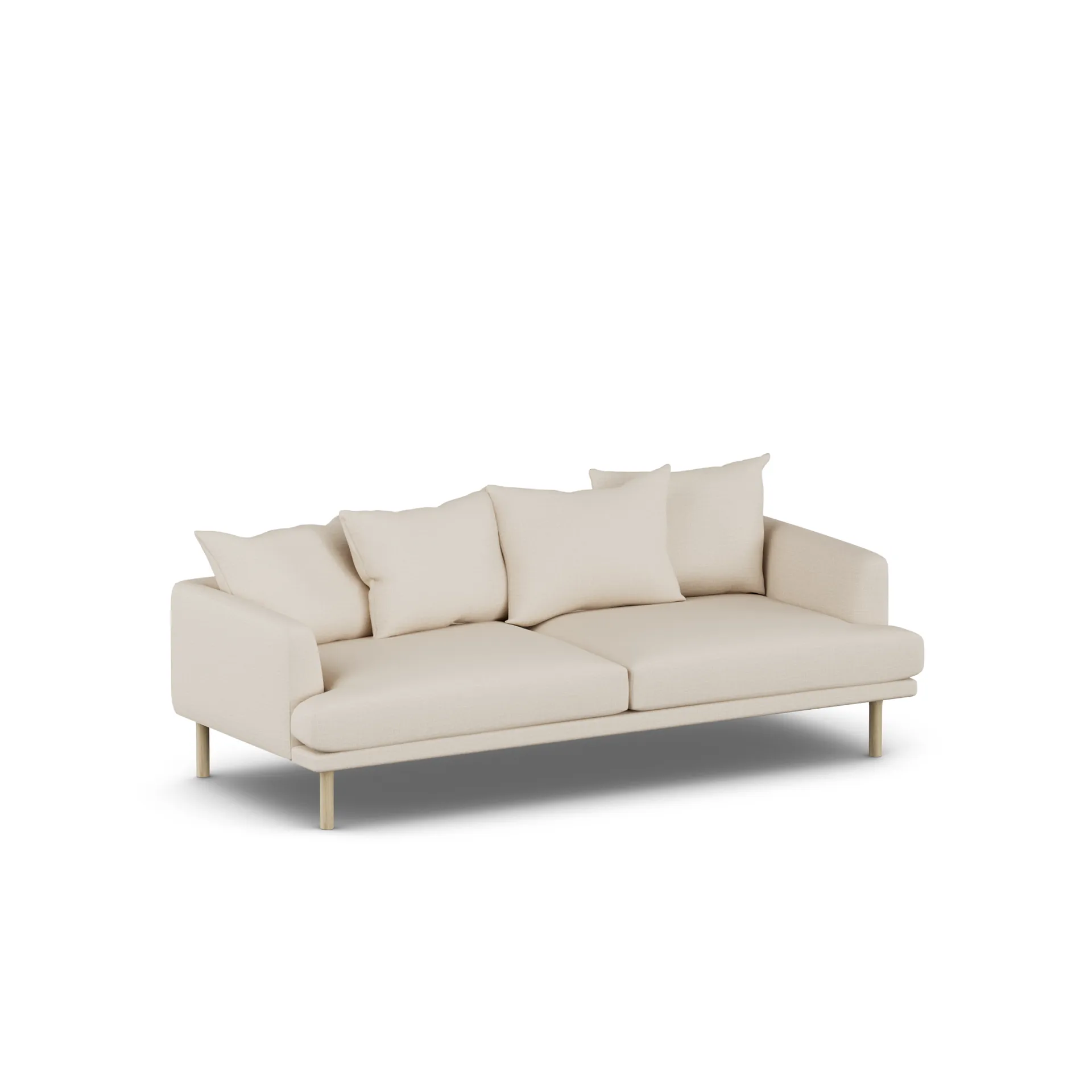 Sjövik sofa, Same Beige 6670-hvidolieret eg, 3-pers. 1898