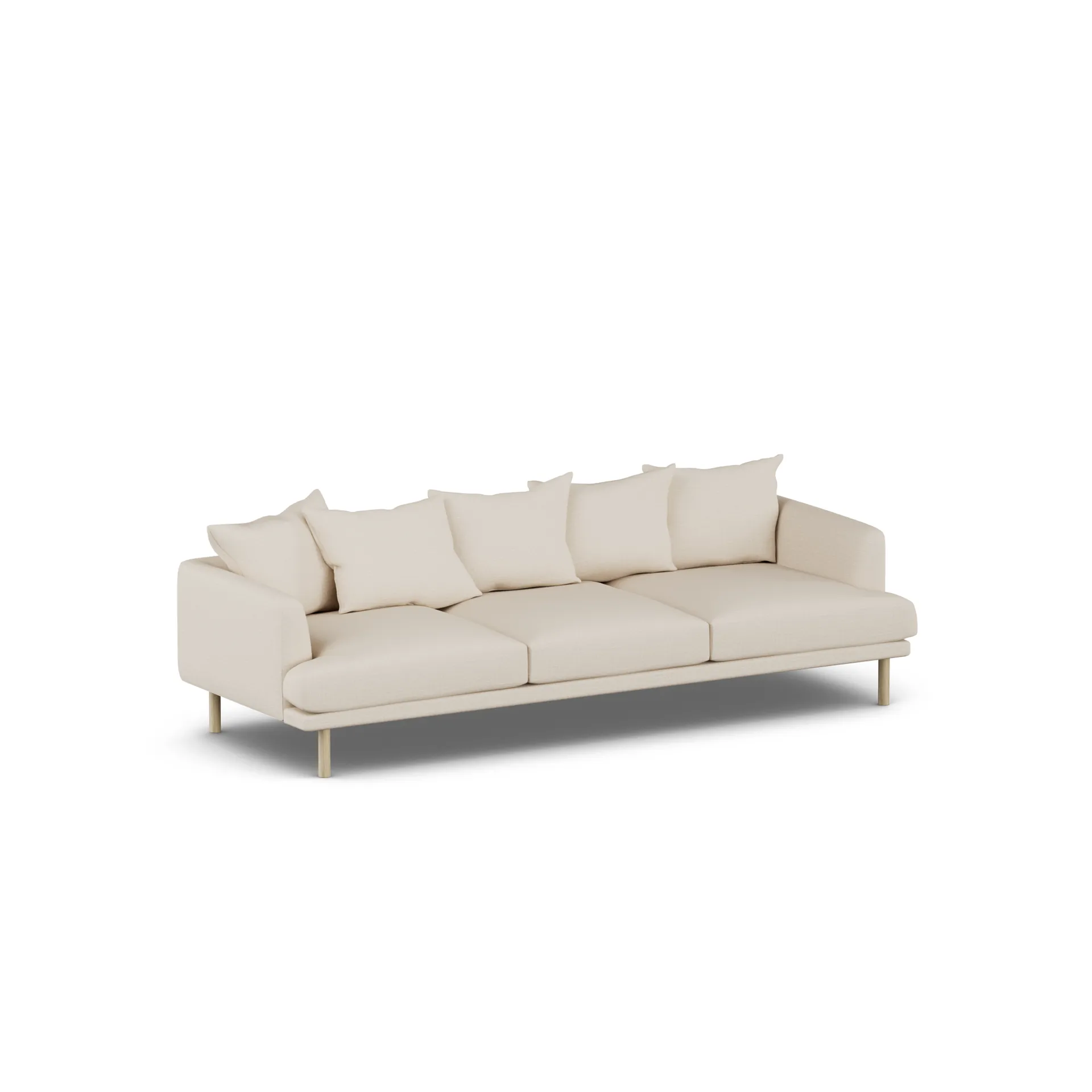 Sjövik sofa, Same Beige 6670-hvidolieret eg, 3,5-pers. 1898
