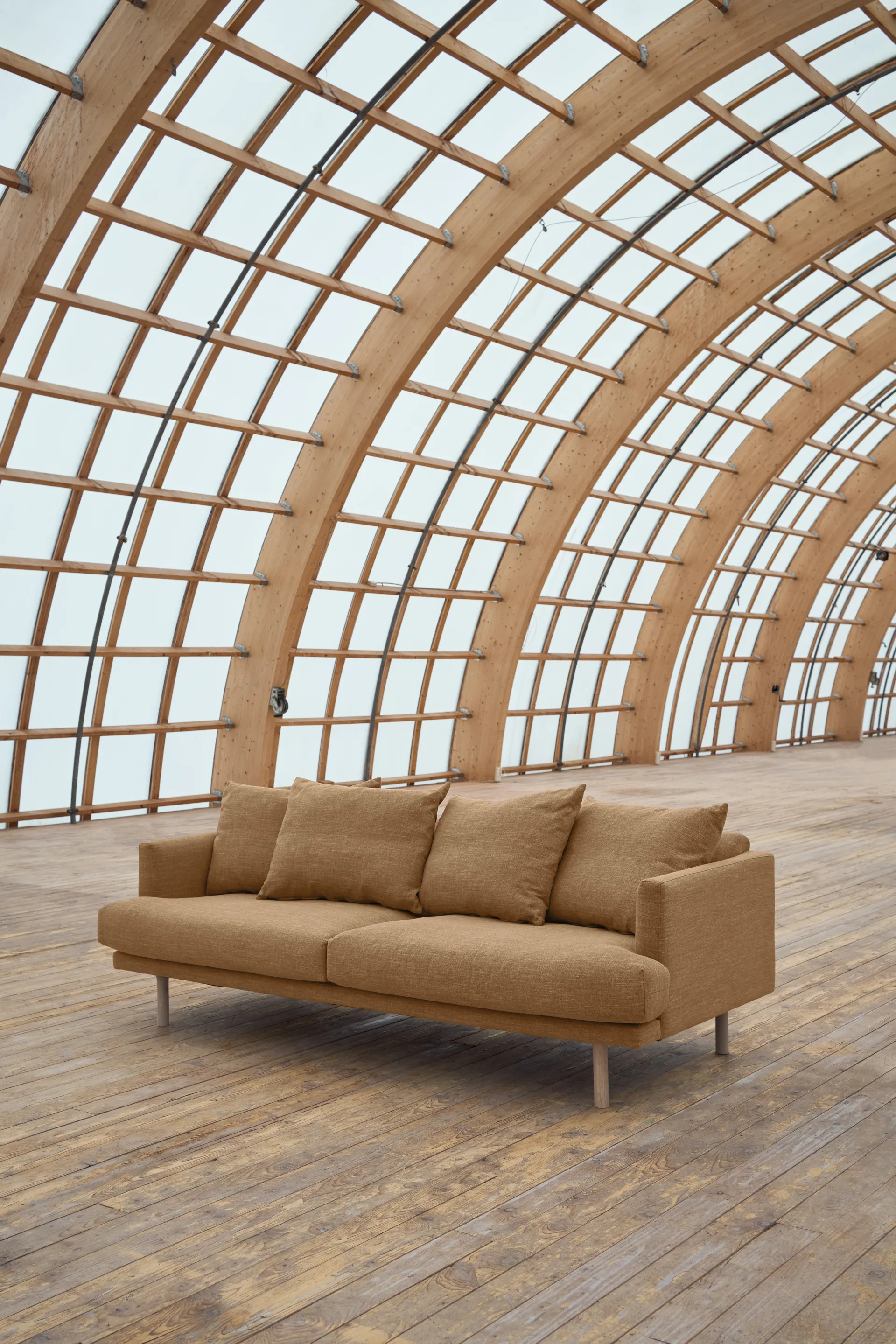 Sjövik sofa, Same Ochre 6676-hvidolieret eg, 3-pers. 1898