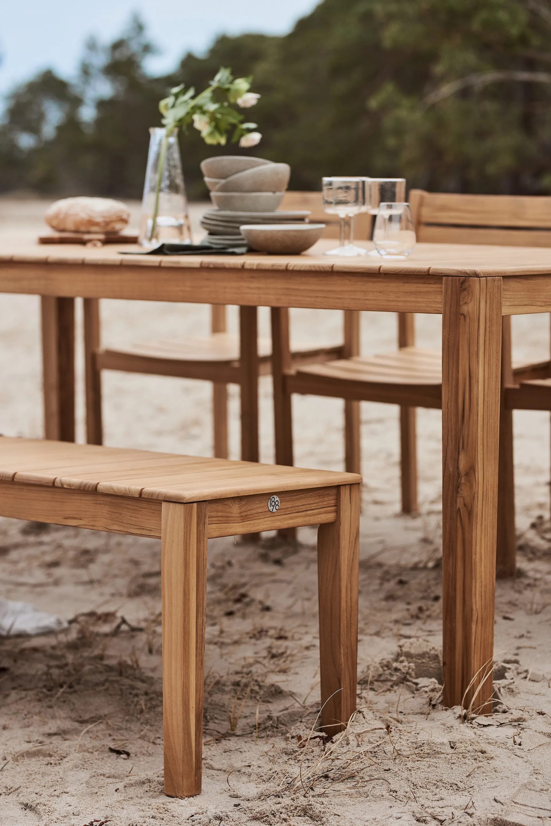 Sköndal bænk 199x40x45 cm, Teak 1898