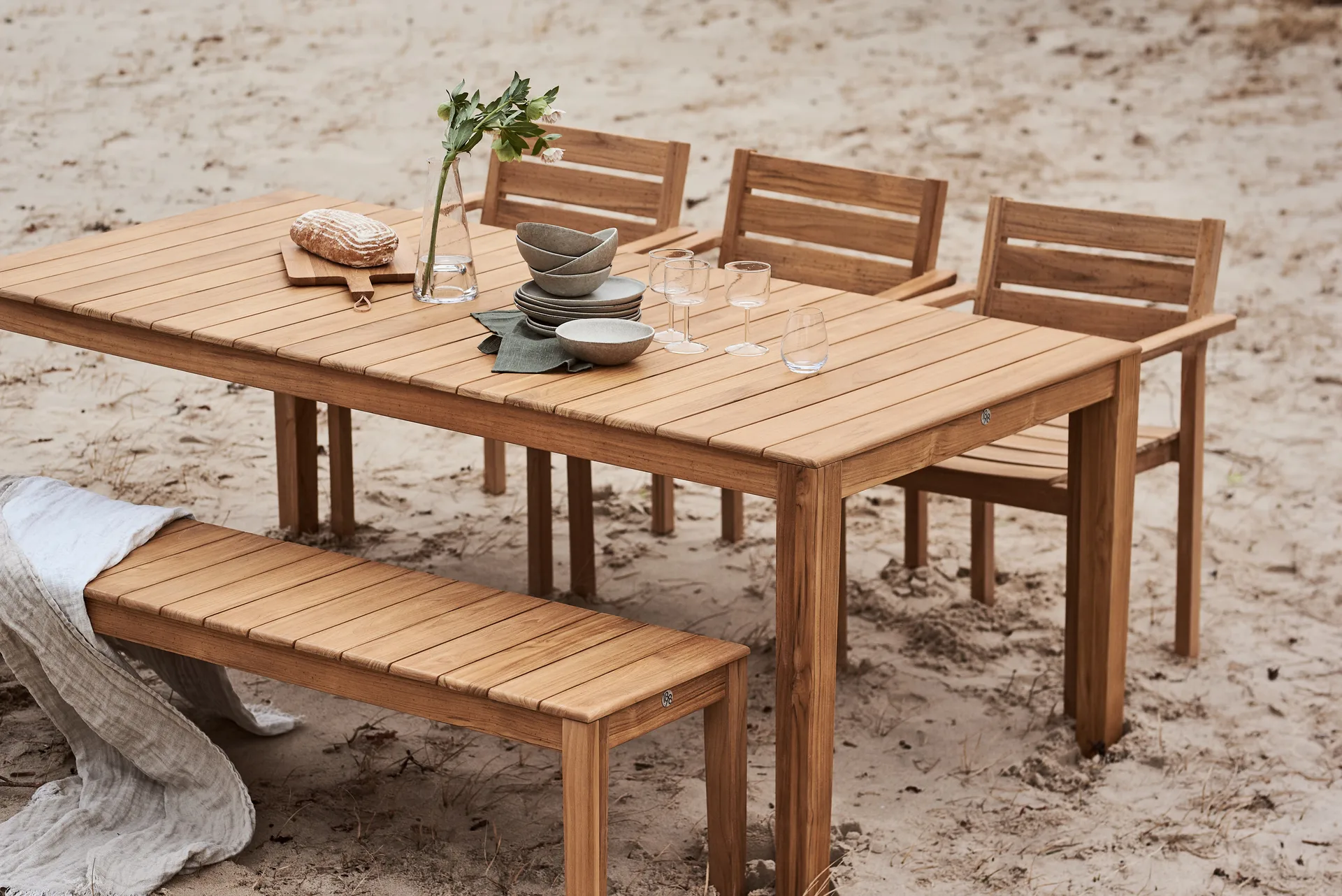 Sköndal bænk 199x40x45 cm, Teak 1898