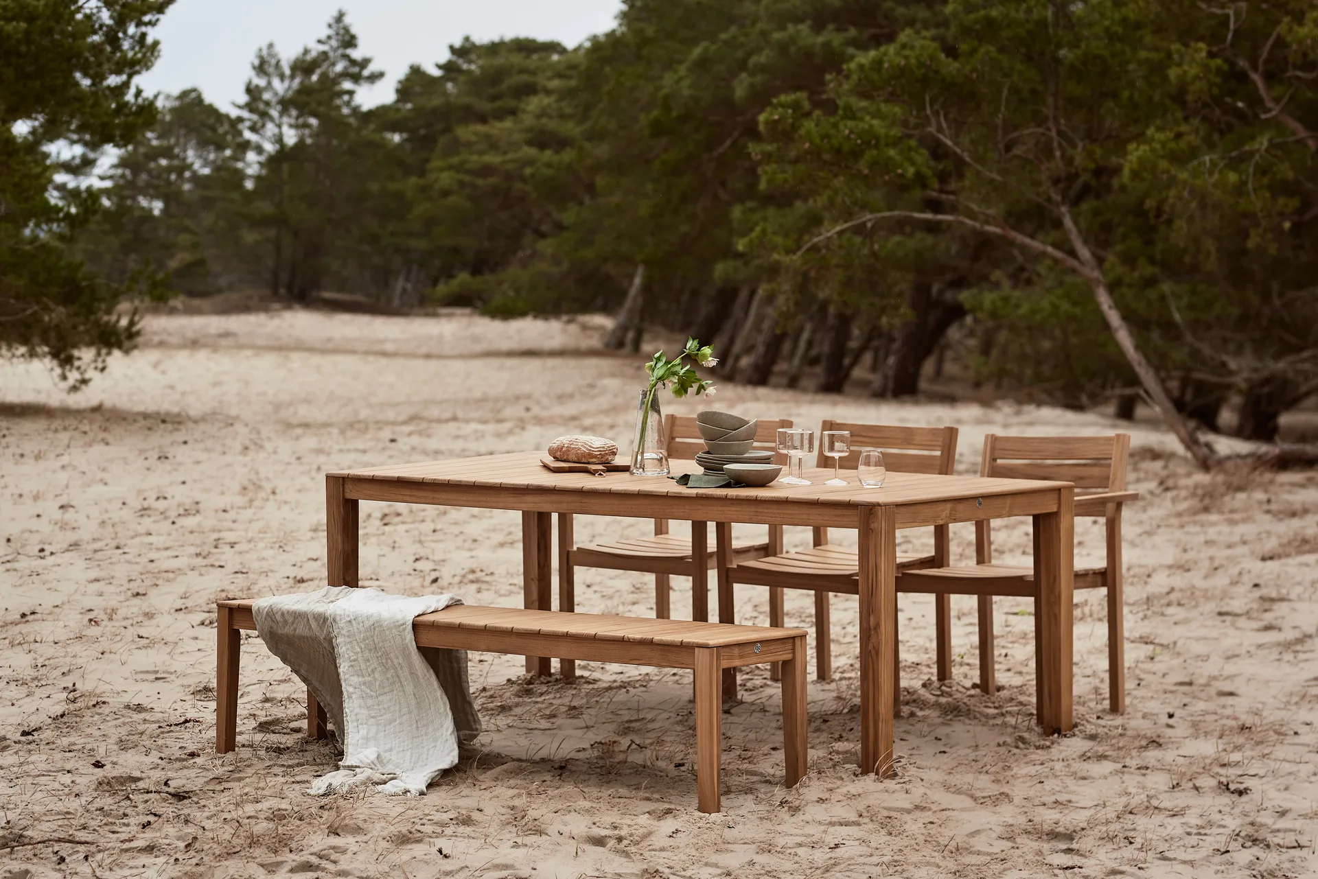 Sköndal bænk 199x40x45 cm, Teak 1898