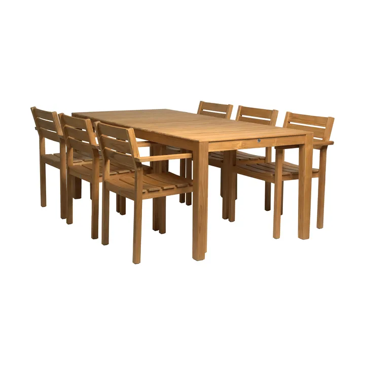 Sköndal spisegruppe med 6 teaktræsstole - 1898
