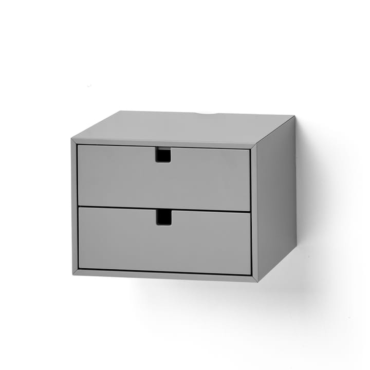 Square kabinet med skuffer, grå 1898