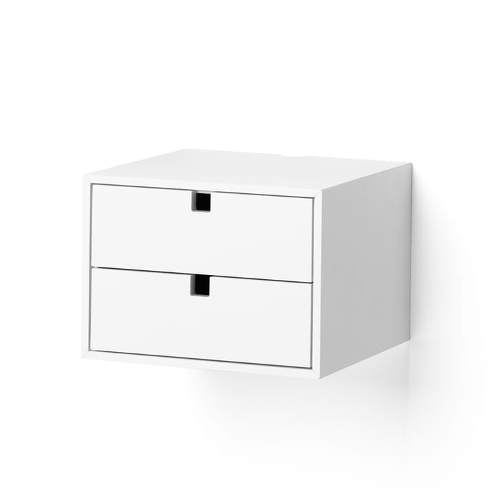Square kabinet med skuffer, hvid 1898