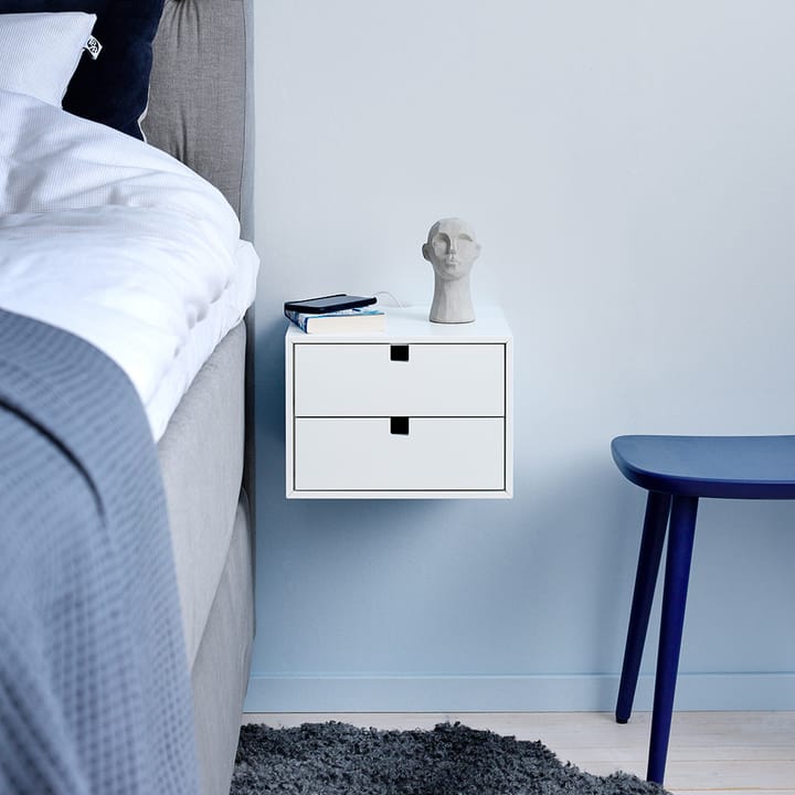 Square kabinet med skuffer, hvid 1898
