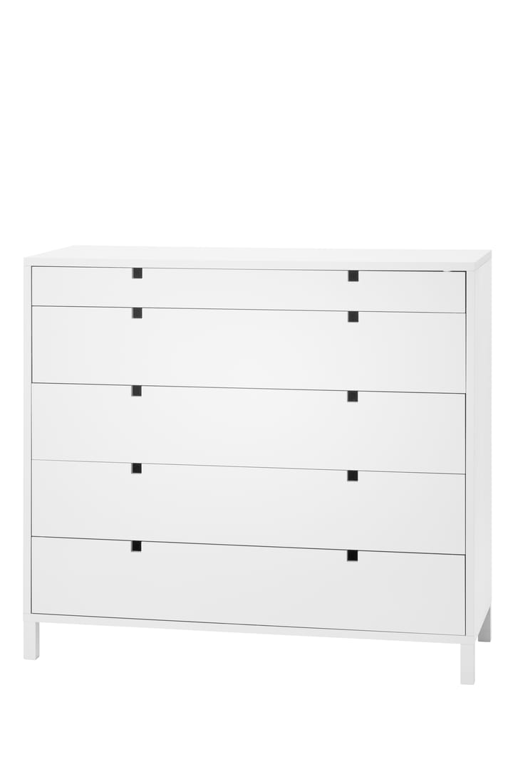 Square kommode 5 skuffer, Hvid 1898