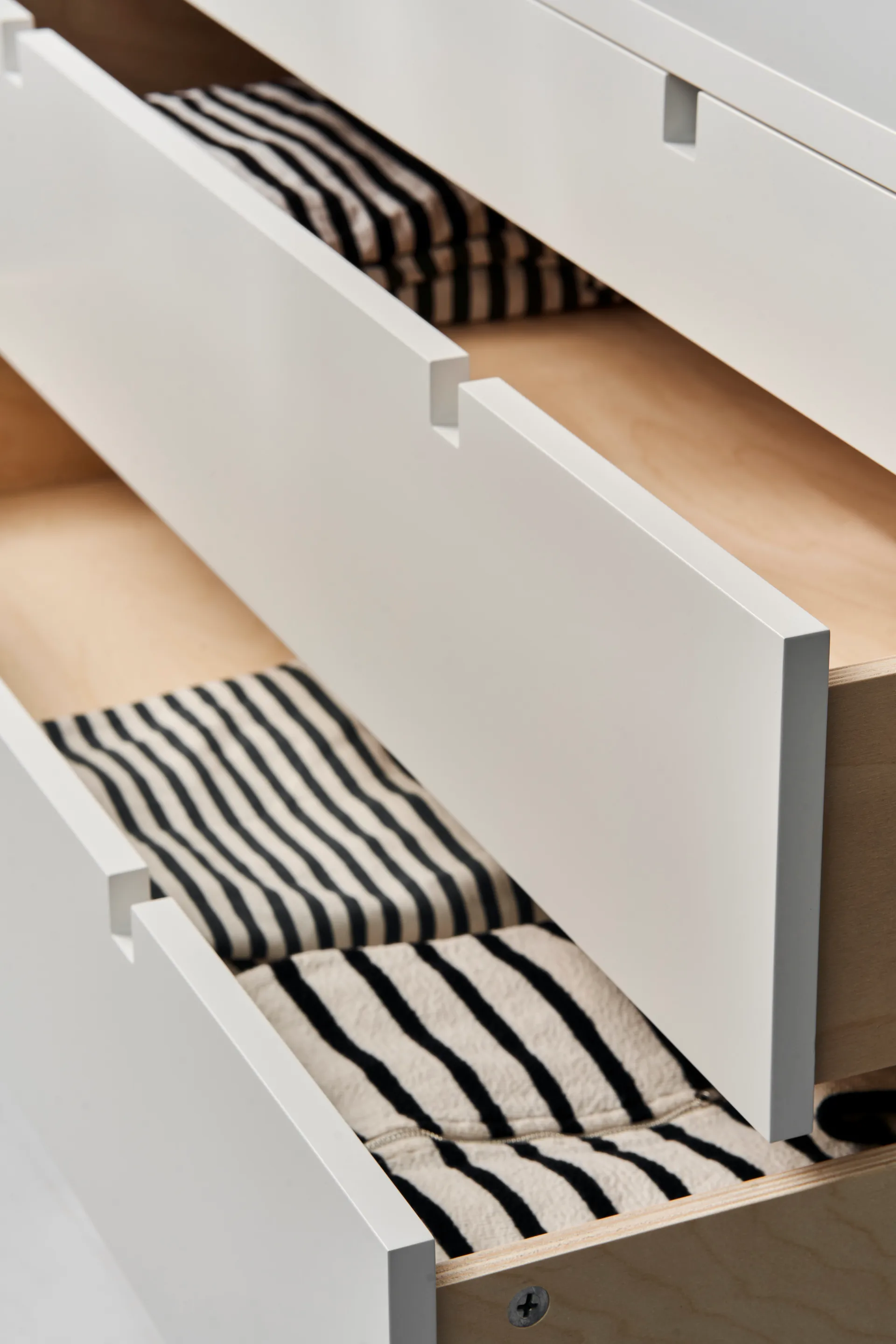 Square kommode 5 skuffer, Hvid 1898