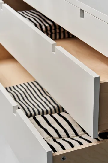 Square kommode 5 skuffer - Hvid - 1898