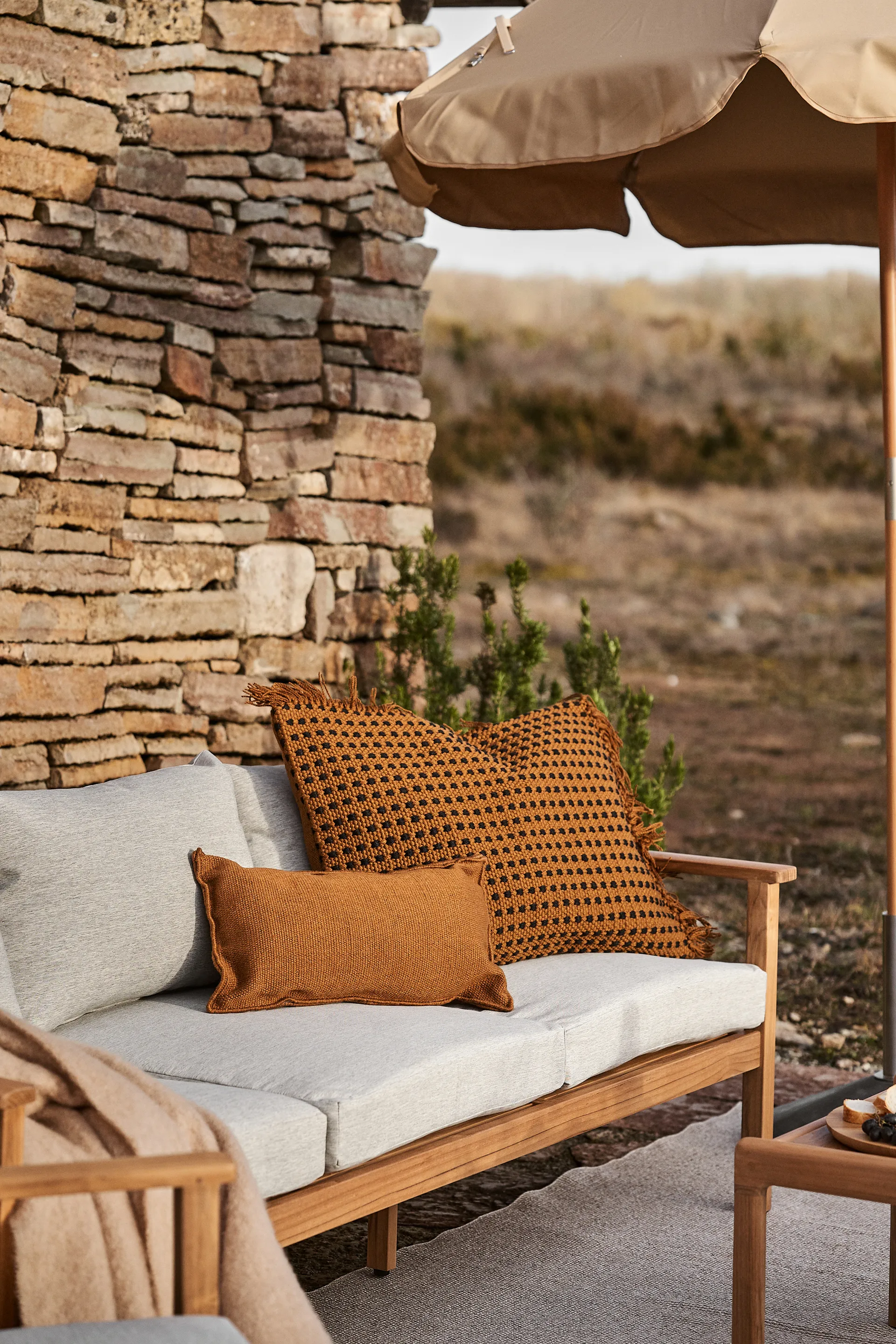 Stockaryd 3-personers sofa teak/light grey 1898