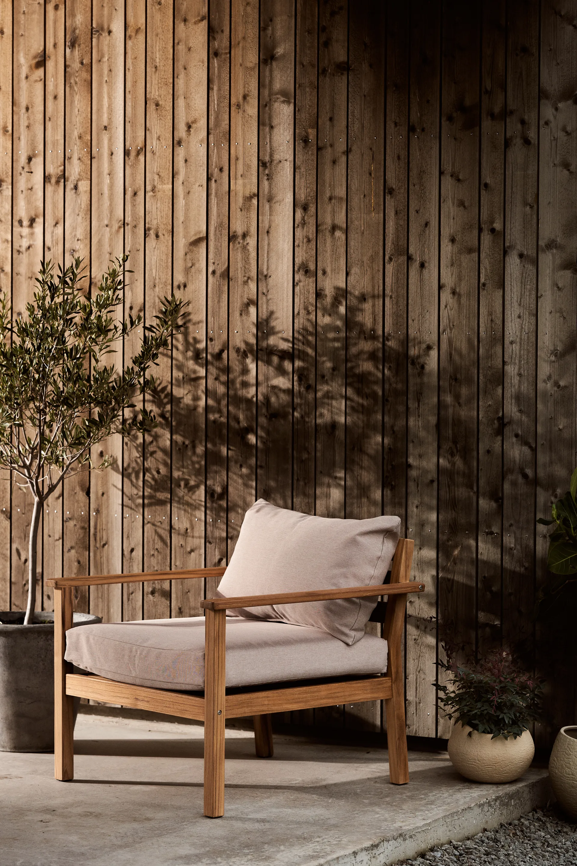 Stockaryd lounge stol teak/beige,  1898