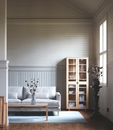 Vidja højt vitrineskab - Hvidpigmenteret eg - 1898