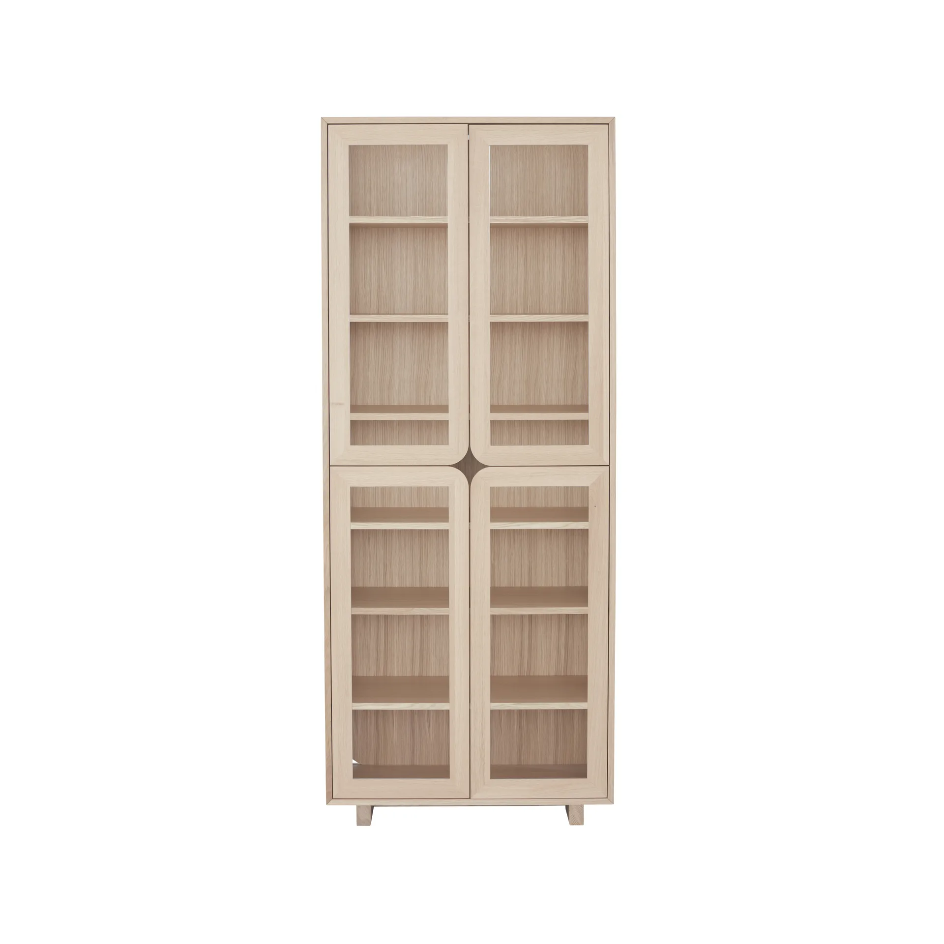 Vidja højt vitrineskab, Hvidpigmenteret eg 1898