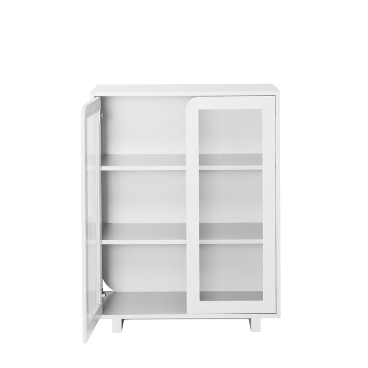 Vidja lavt vitrineskab, White 1898