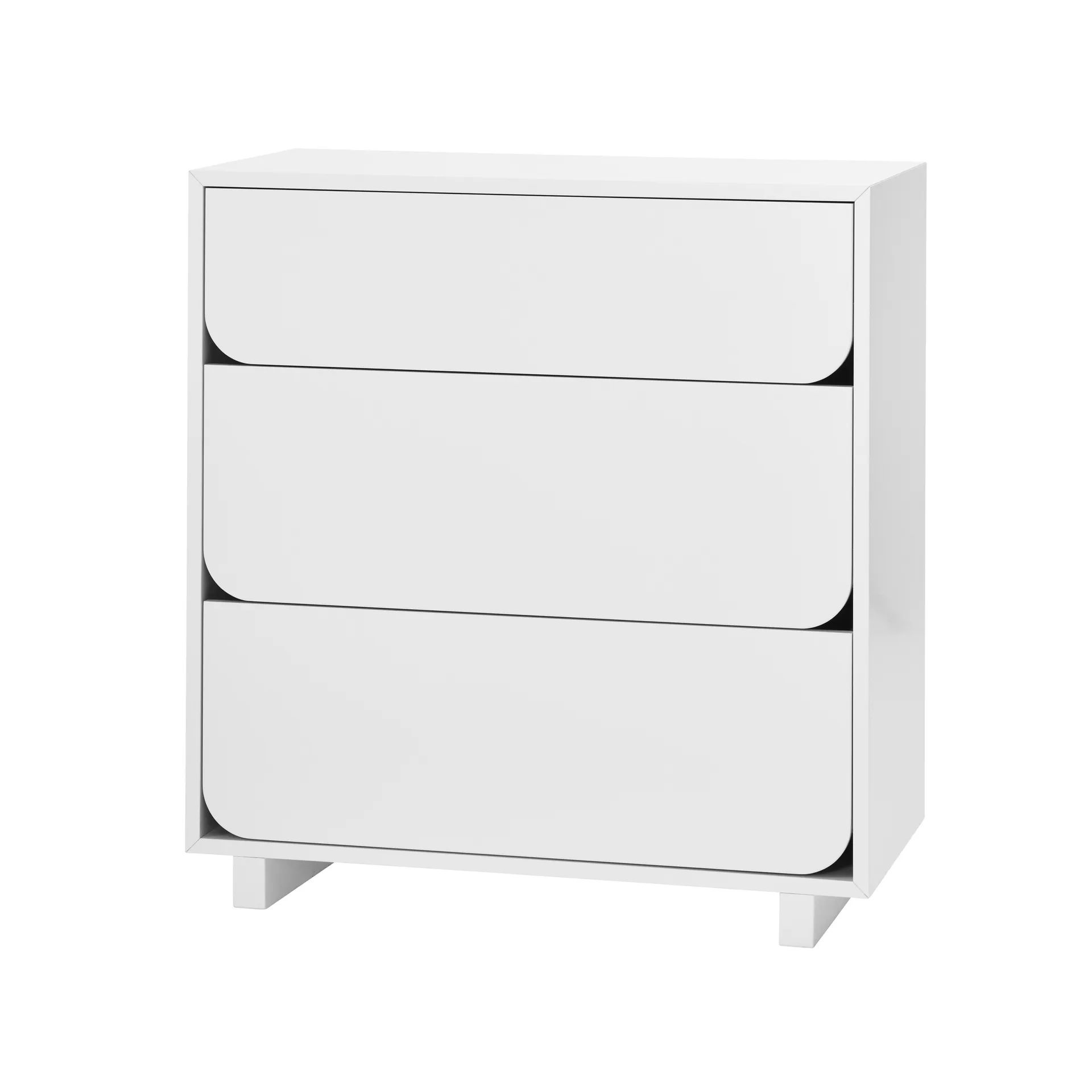 Vidja skab lav 3 skuffer, Hvid 1898