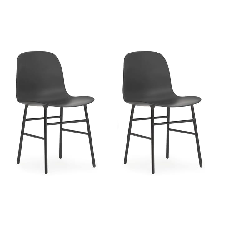Form Chair stol metalben 2-pak - sort - Normann Copenhagen