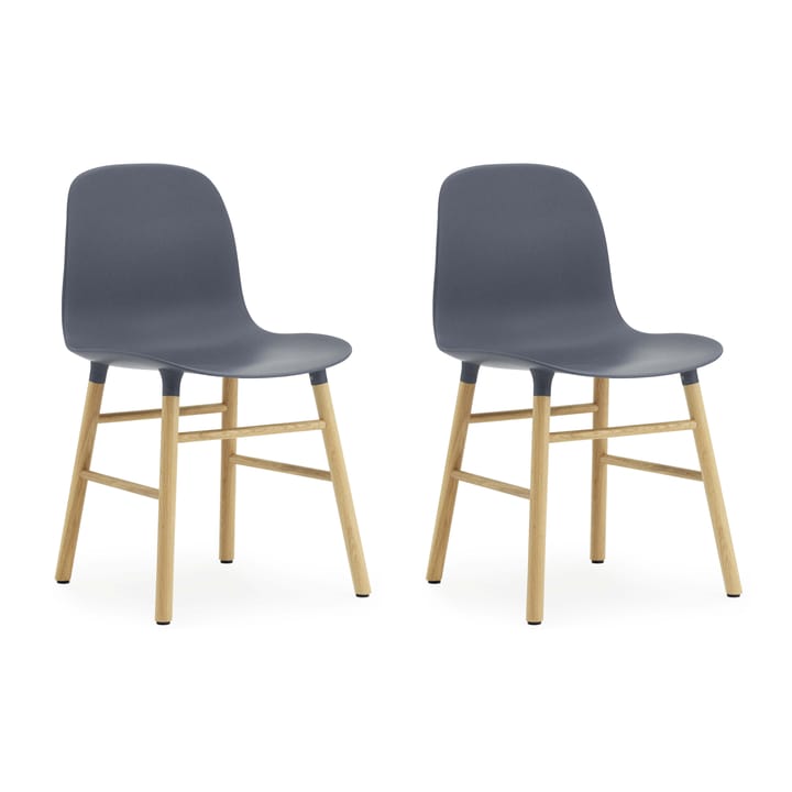 Form Chair stol egeben pakke med to styk 2-pak - blå-egetræ - Normann Copenhagen